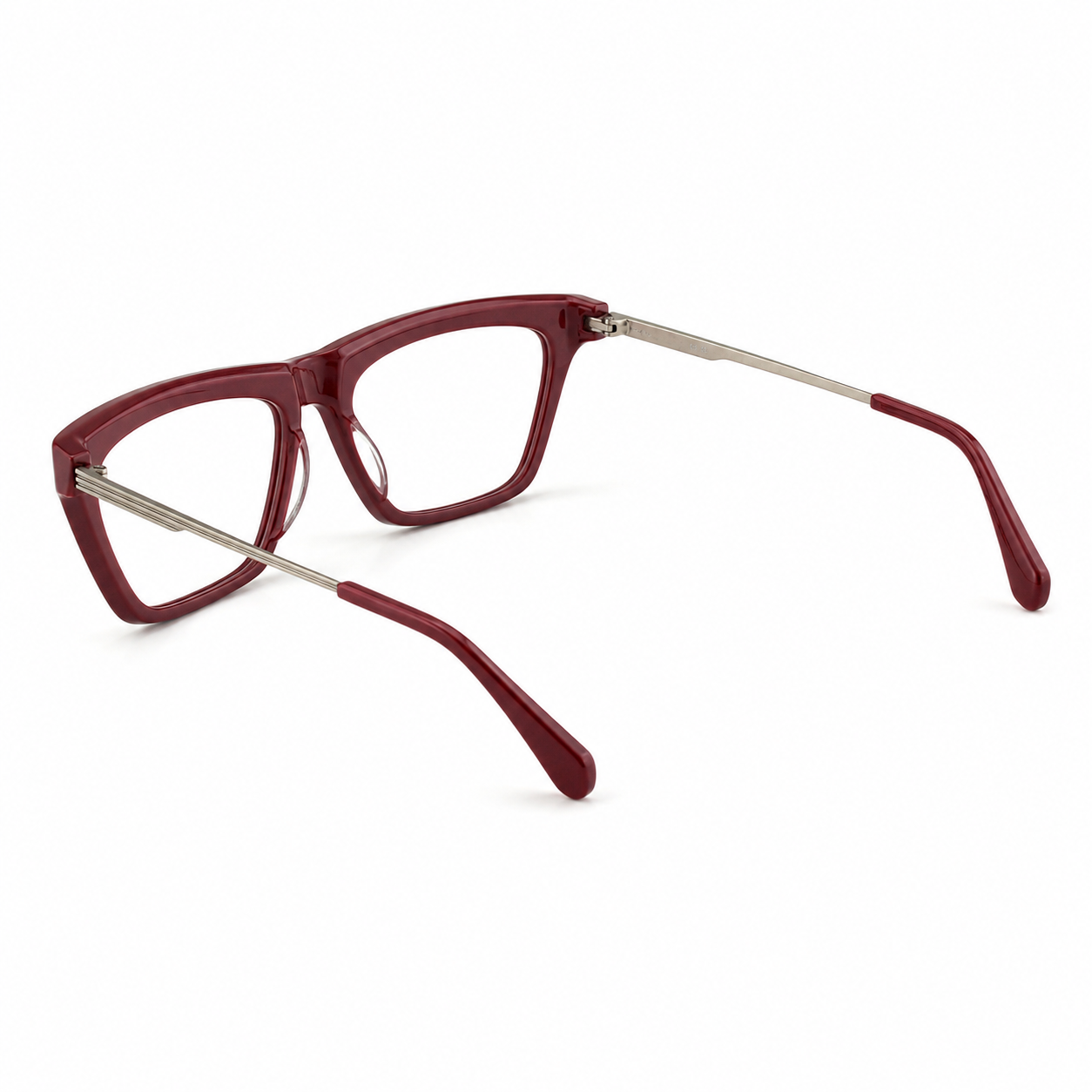TS-06 C2 · vista diagonal izquierda · Tonos vino y rojo · Thalia Sodi Eyewear