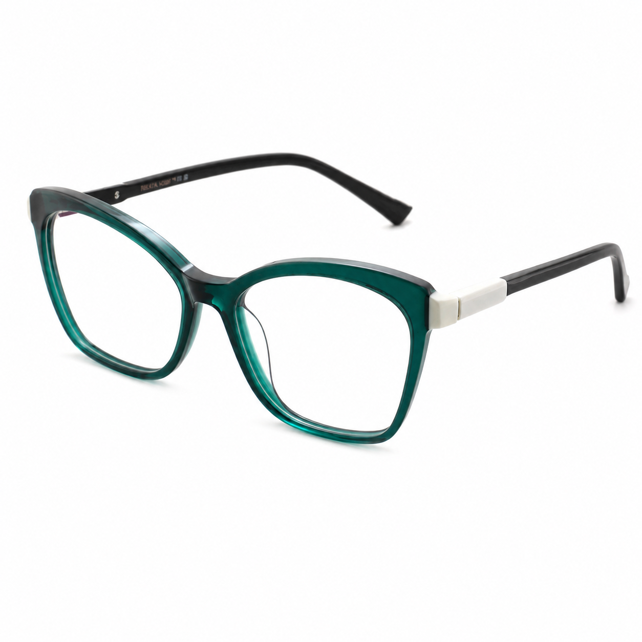TS-08 C3 · vista diagonal derecha · Tonos turquesa y gris · Thalia Sodi Eyewear