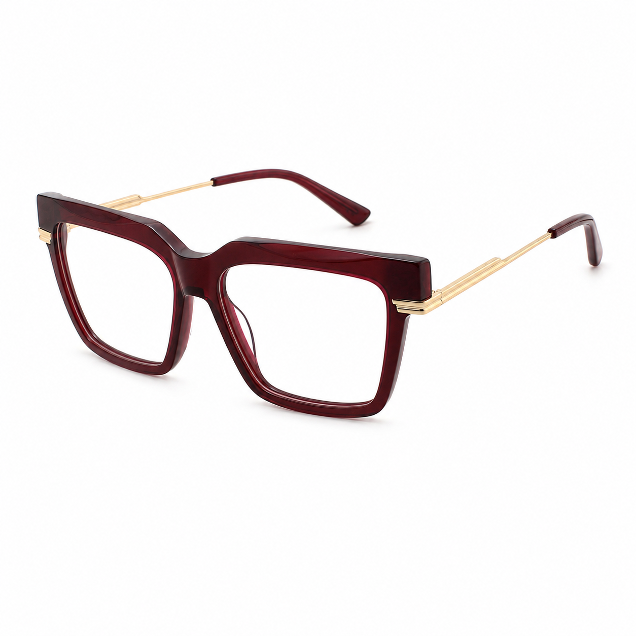 TS-10 C2 · vista diagonal derecha · Tonos vino y rojo · Thalia Sodi Eyewear