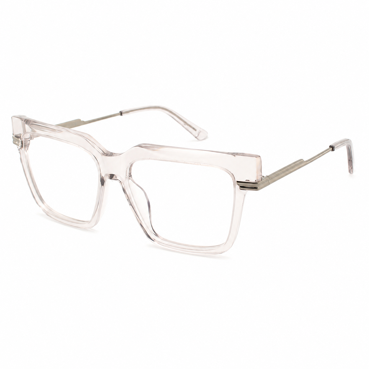 TS-10 C3 · vista diagonal derecha · Tonos gris claro y gris · Thalia Sodi Eyewear