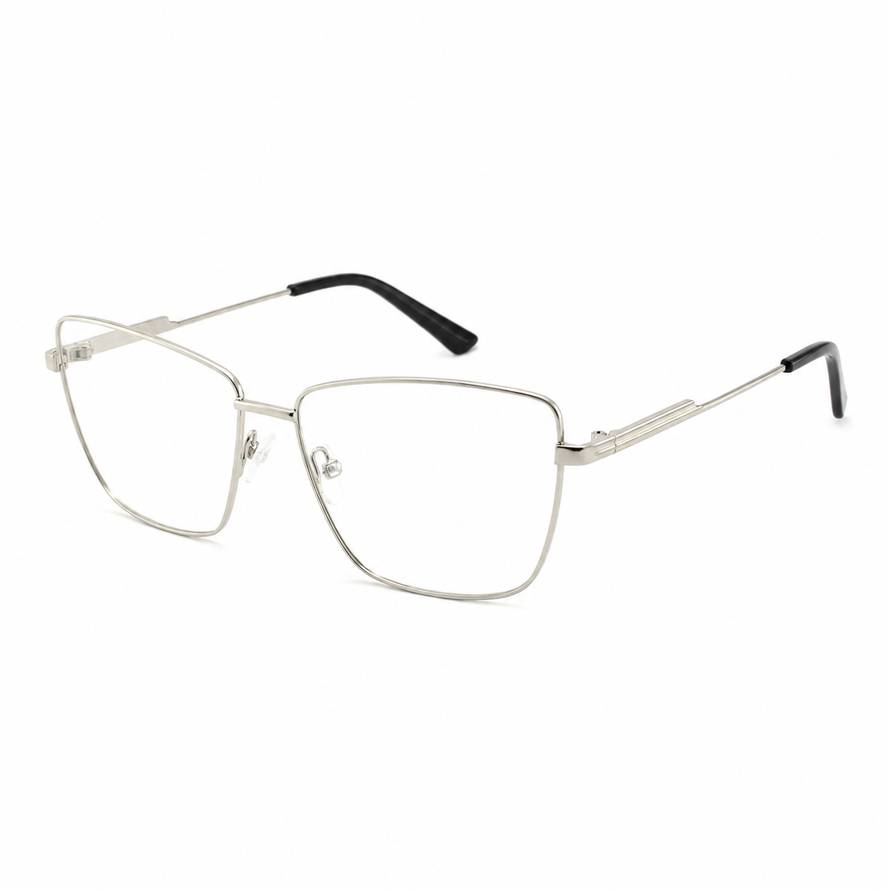 TS-12 C2 · vista diagonal derecha · Tonos gris claro y negro · Thalia Sodi Eyewear