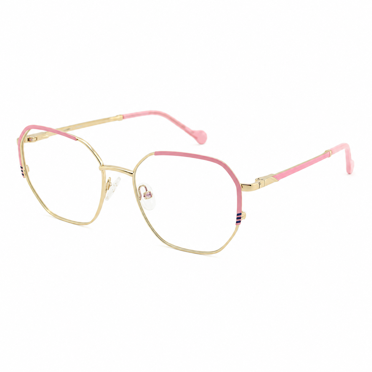 TS-13 C2 · vista diagonal derecha · Tonos rojo y amarillo · Thalia Sodi Eyewear