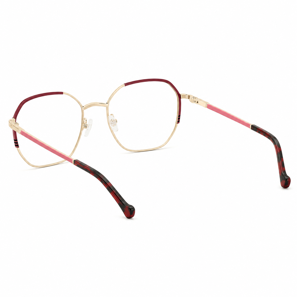 TS-13 C3 · vista diagonal izquierda · Tonos cobre y vino · Thalia Sodi Eyewear