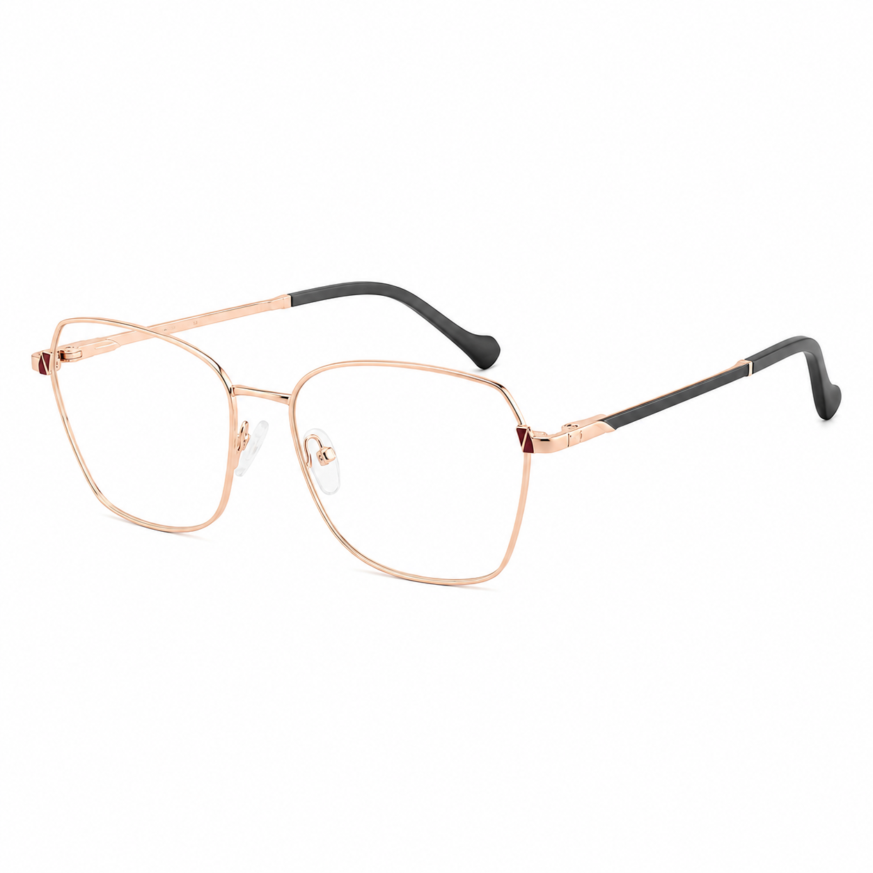 TS-14 C2 · vista diagonal derecha · Tonos cobre y negro · Thalia Sodi Eyewear