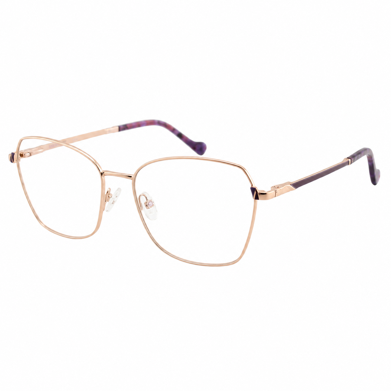 TS-14 C3 · vista diagonal derecha · Tonos cobre y vino · Thalia Sodi Eyewear