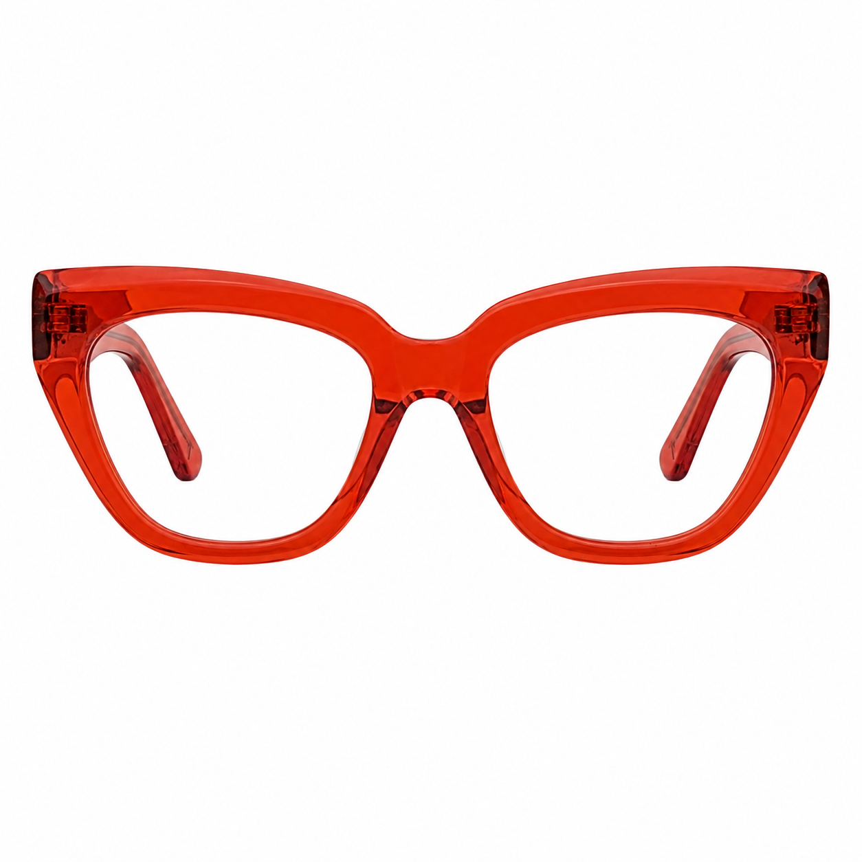 TS-21 C2 · vista frontal · Tonos rojo y cobre · Thalia Sodi Eyewear