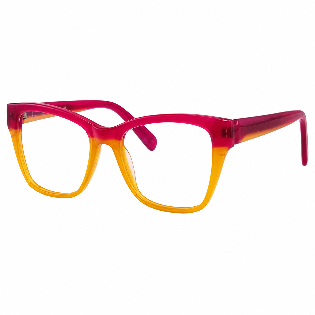 TS-22 C2 · vista diagonal derecha · Tonos rojo y dorado · Thalia Sodi Eyewear