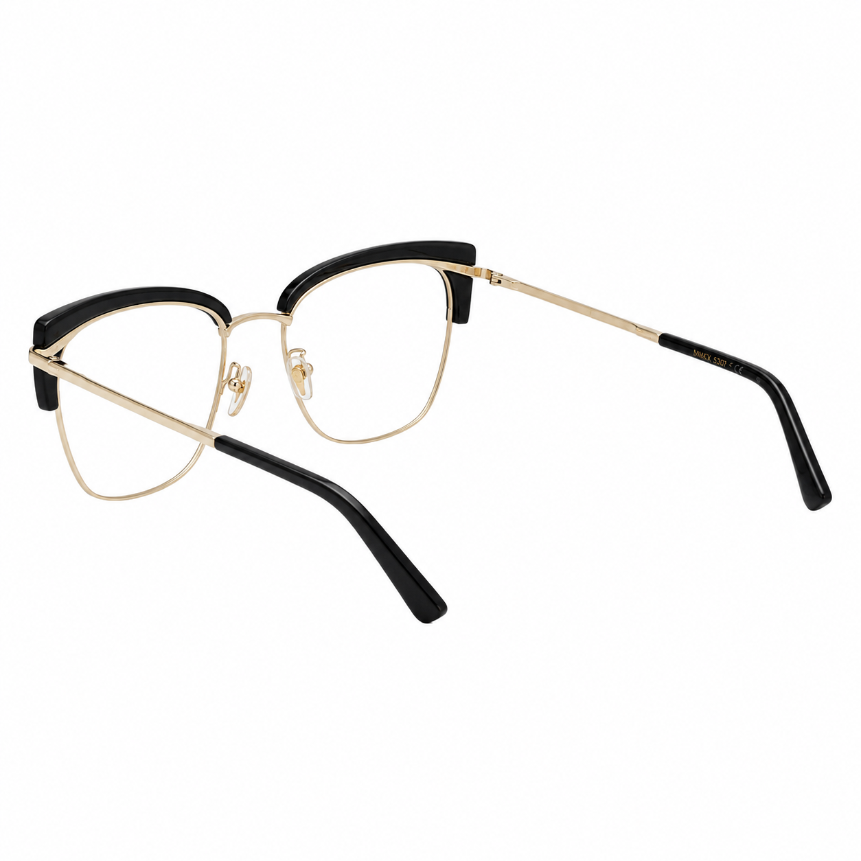 TS-23 C2 · vista diagonal izquierda · Tonos negro y amarillo · Thalia Sodi Eyewear