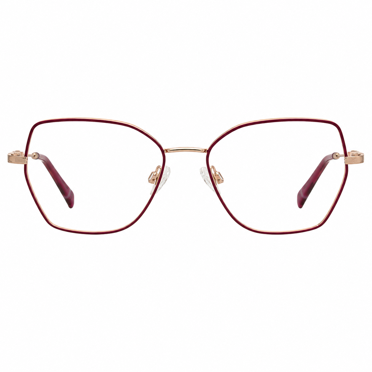 TS-24 C3 · vista frontal · Tonos rojo y cobre · Thalia Sodi Eyewear
