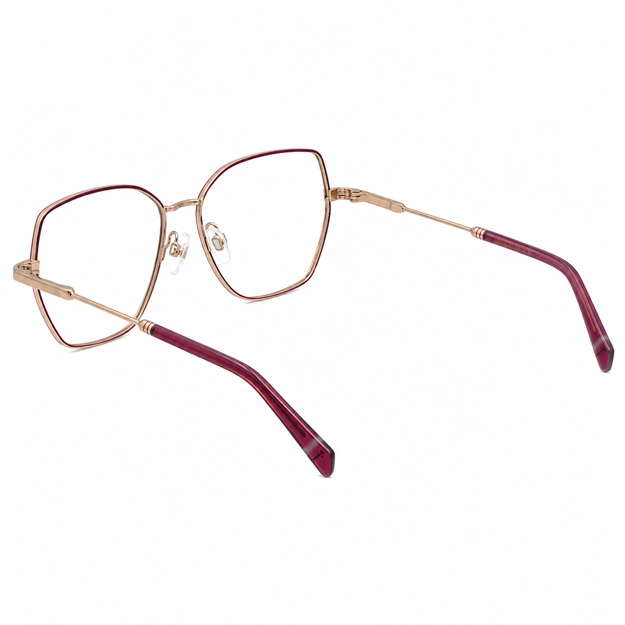 TS-24 C3 · vista diagonal izquierda · Tonos rojo y cobre · Thalia Sodi Eyewear