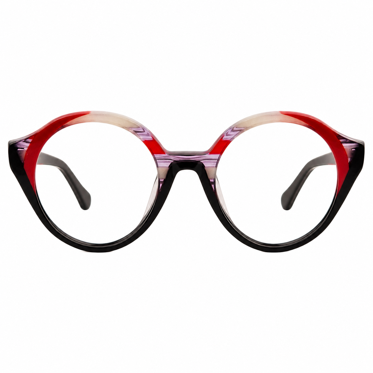 TS-25 C2 · vista frontal · Tonos negro y vino · Thalia Sodi Eyewear
