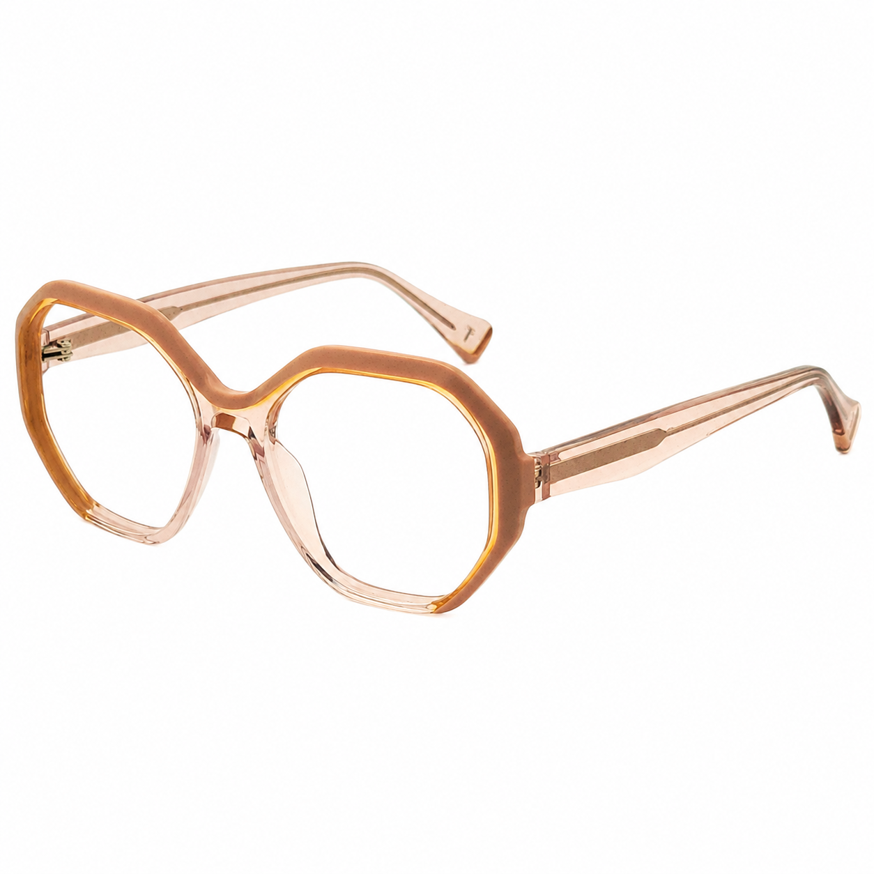 TS-26 C2 · vista diagonal derecha · Tonos cobre y rojo · Thalia Sodi Eyewear