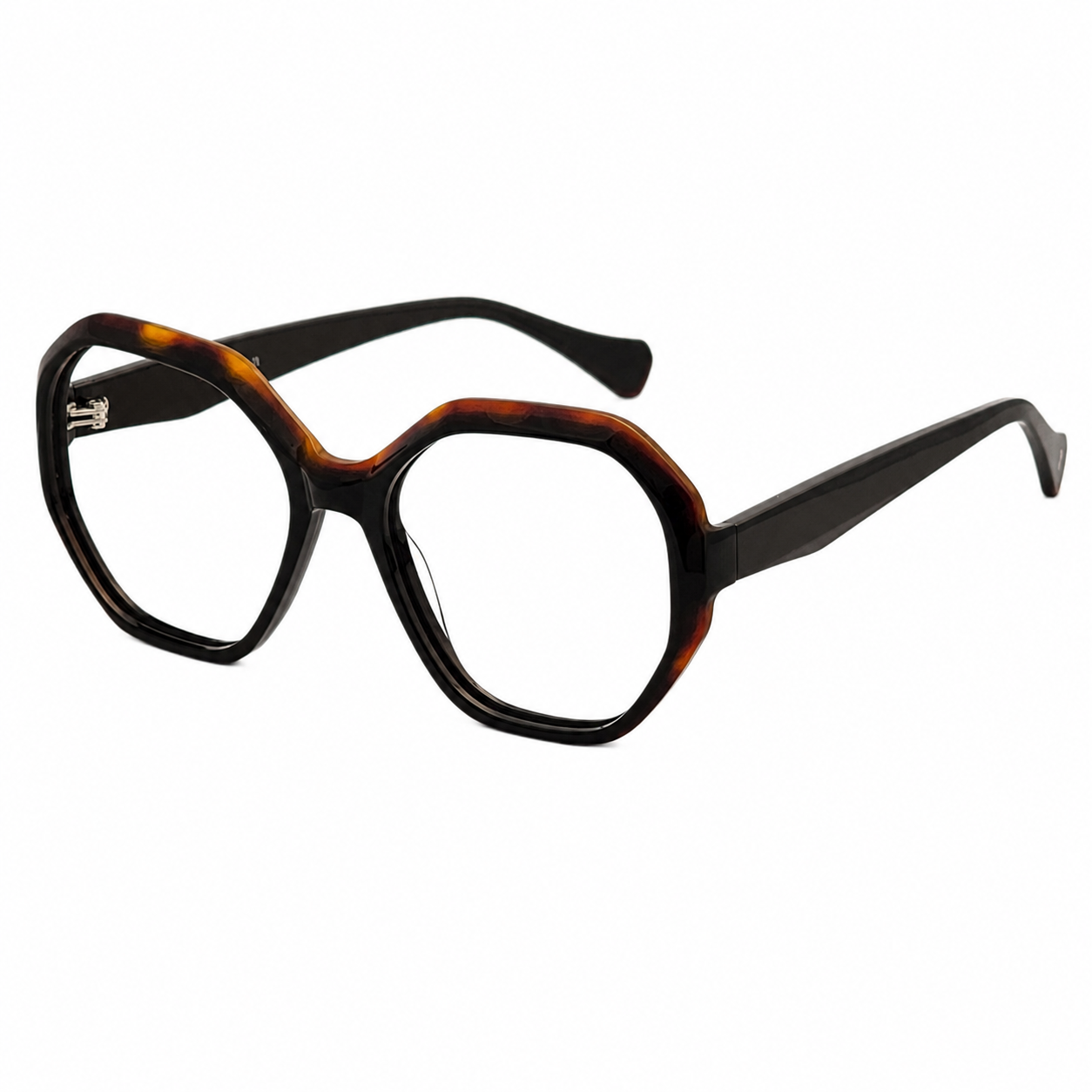 TS-26 C3 · vista diagonal derecha · Tonos negro y gris oscuro · Thalia Sodi Eyewear