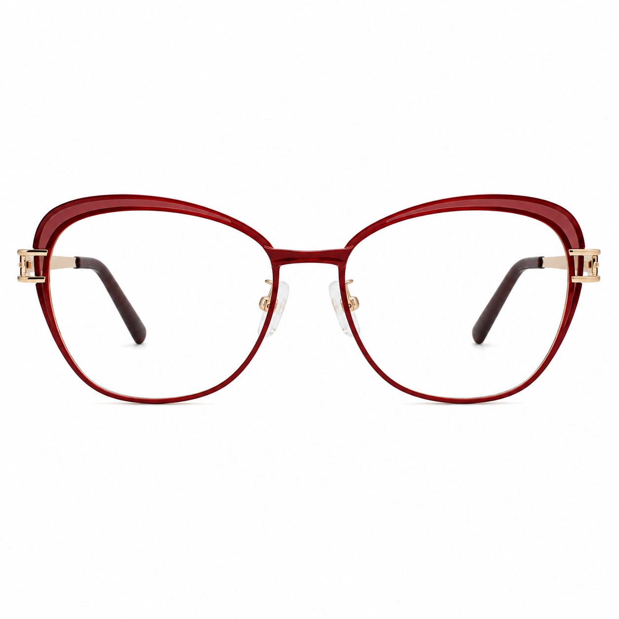 TS-28 C3 · vista frontal · Tonos rojo y vino · Thalia Sodi Eyewear