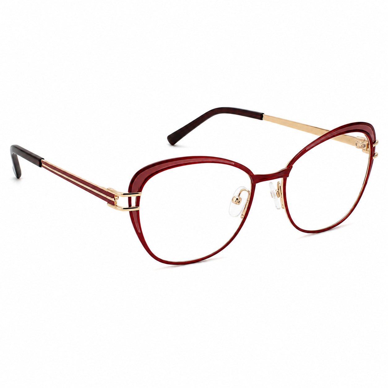 TS-28 C3 · vista 6 · Tonos rojo y vino · Thalia Sodi Eyewear