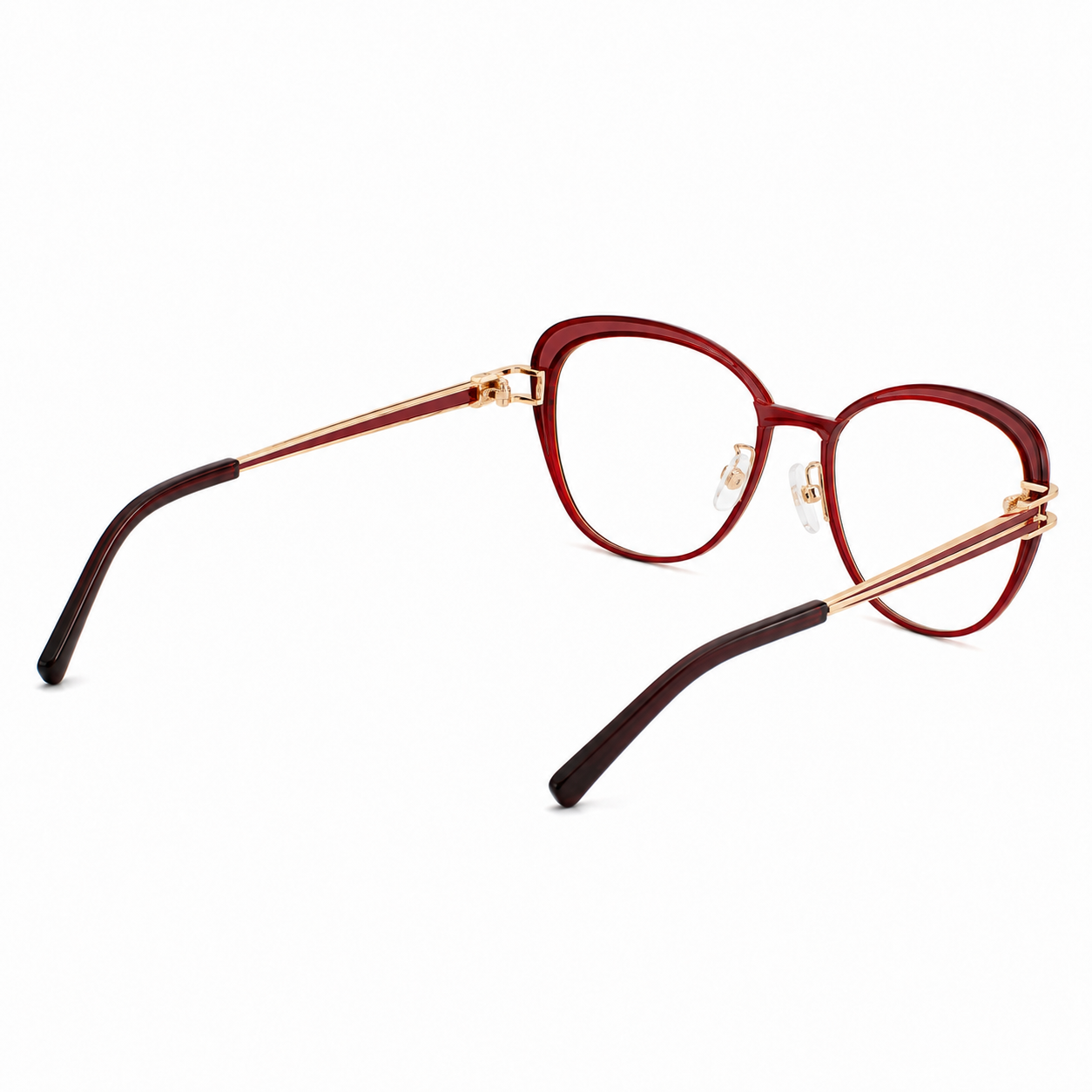 TS-28 C3 · vista 5 · Tonos rojo y vino · Thalia Sodi Eyewear
