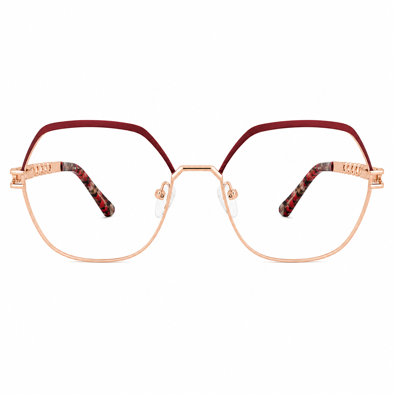 TS-29 C3 · vista frontal · Tonos vino y cobre · Thalia Sodi Eyewear