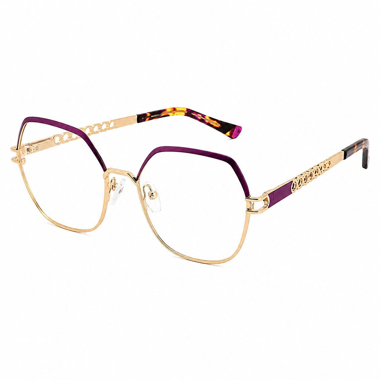 TS-29 C2 · vista diagonal derecha · Tonos cobre y rojo · Thalia Sodi Eyewear