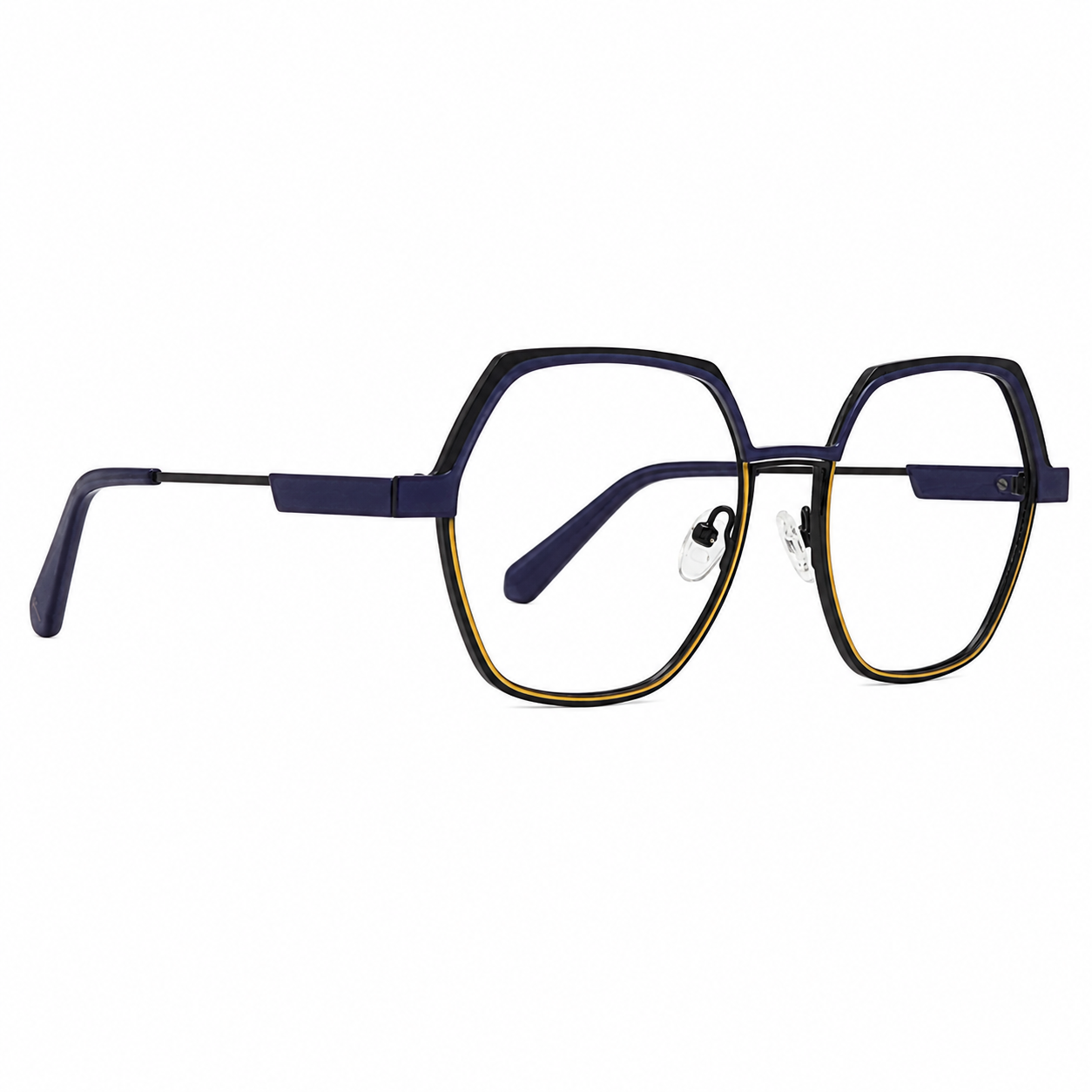 TS-38 C2 · vista 6 · Tonos azul y dorado · Thalia Sodi Eyewear