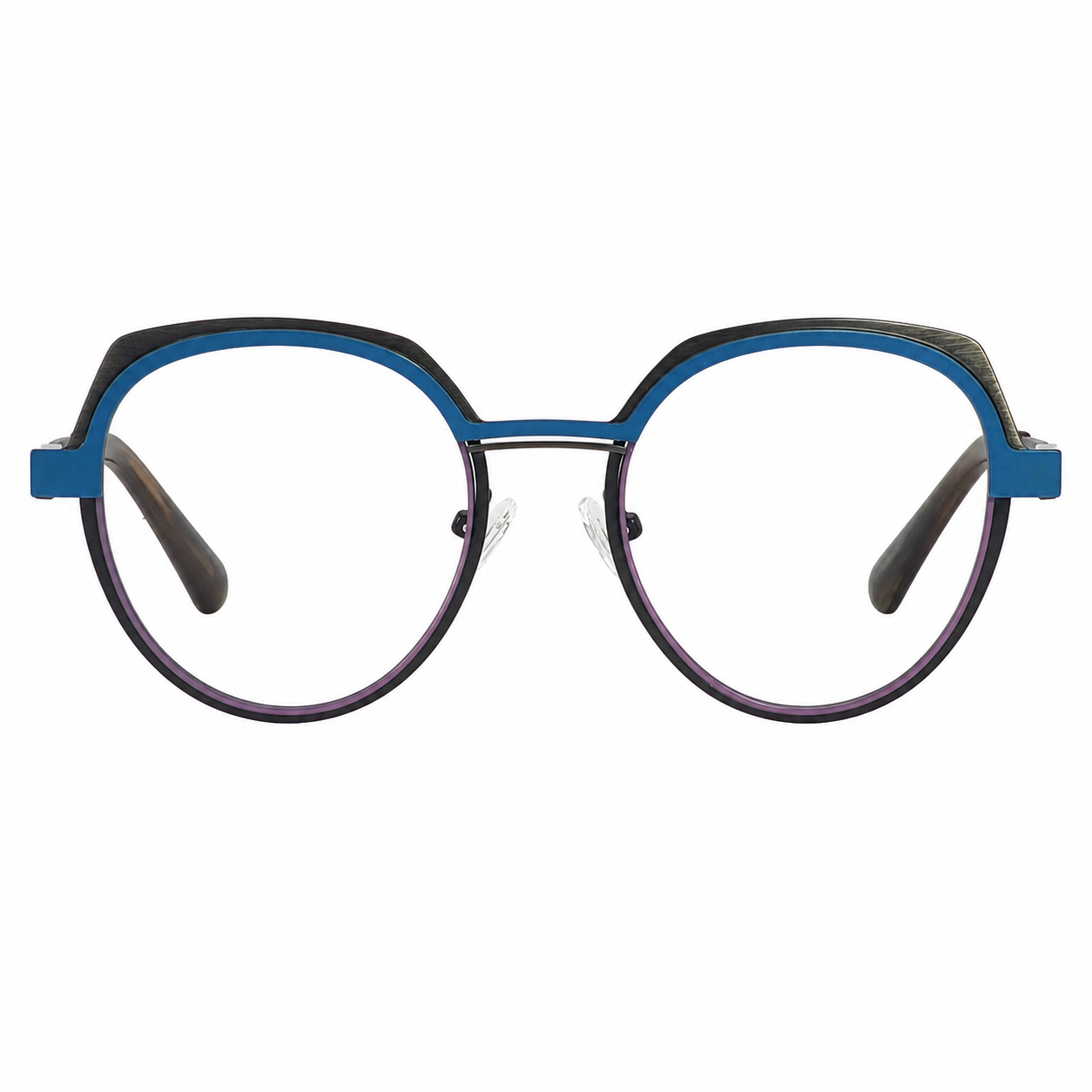 TS-39 C2 · vista frontal · Tonos gris oscuro y vino · Thalia Sodi Eyewear