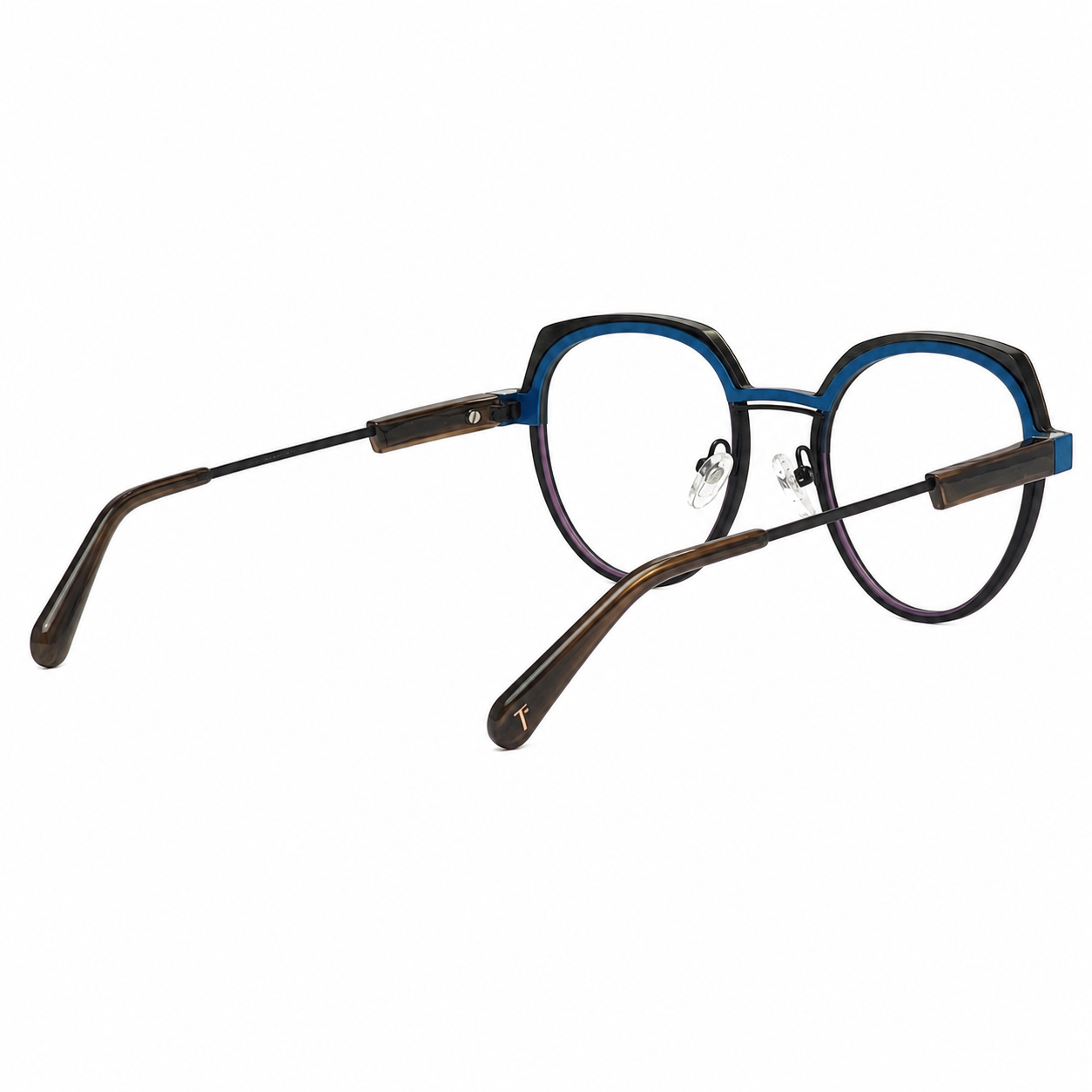 TS-39 C2 · vista 5 · Tonos gris oscuro y vino · Thalia Sodi Eyewear