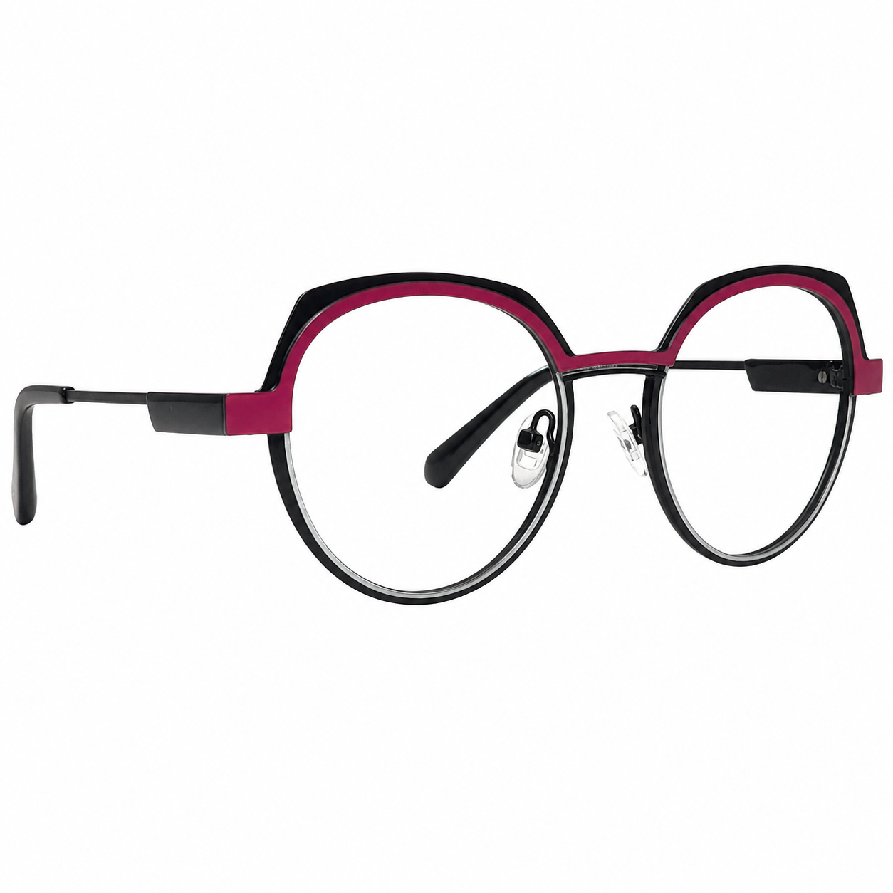 TS-39 C3 · vista 6 · Tonos negro y rojo · Thalia Sodi Eyewear