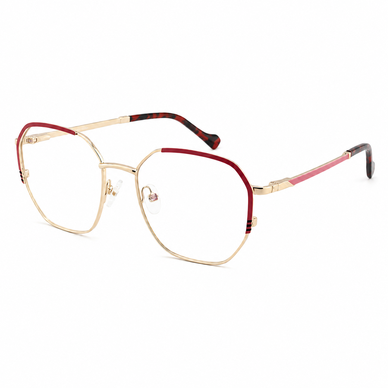 TS-13 C3 · vista diagonal derecha · Tonos cobre y vino · Thalia Sodi Eyewear