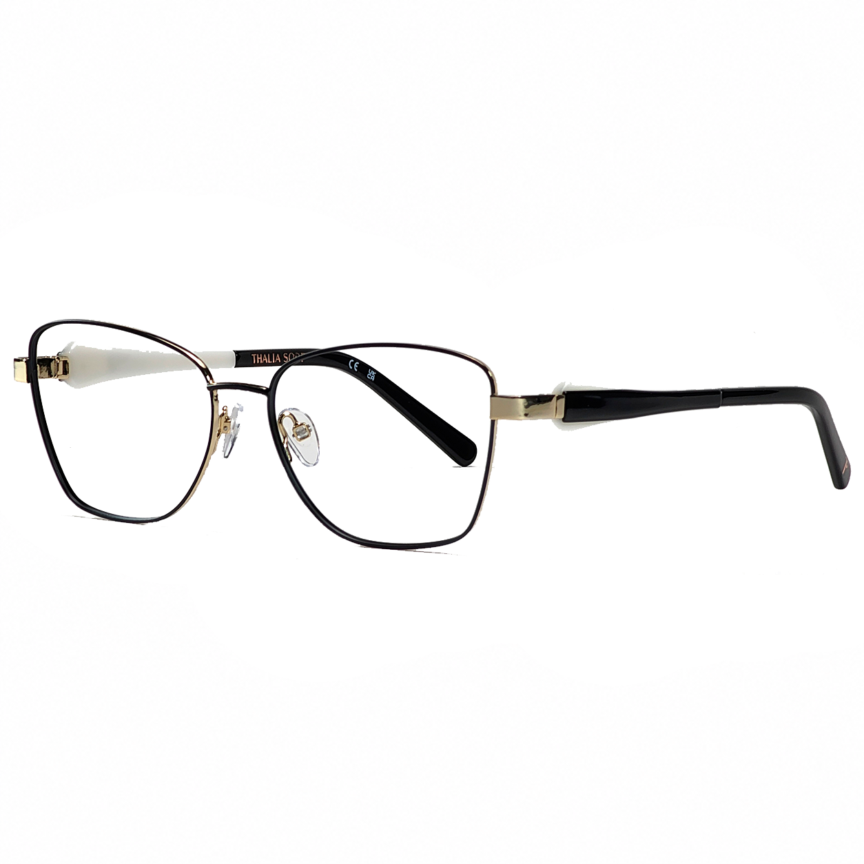 TS-33 C2 · vista diagonal derecha · Negro / Dorado · Thalia Sodi Eyewear