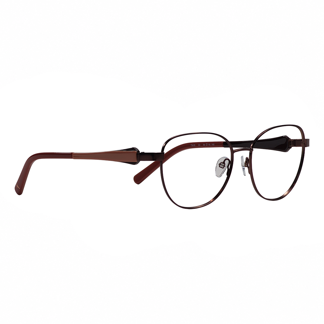 TS-35 C3 · vista diagonal izquierda · Vino oscuro / Rojo · Thalia Sodi Eyewear