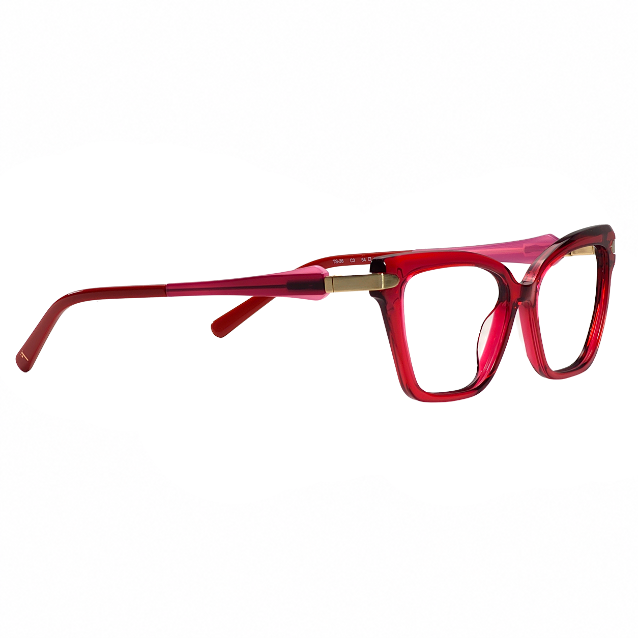 TS-36 C3 · left-angle view · Clear / Silver · Thalia Sodi Eyewear
