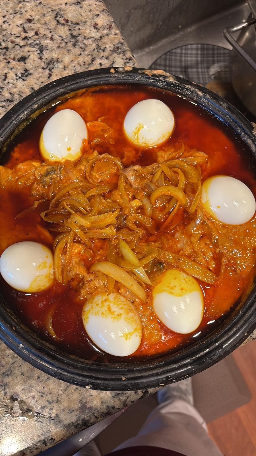 Egg and Stew – Rich Ghanaian Tomato Stew with Eggs