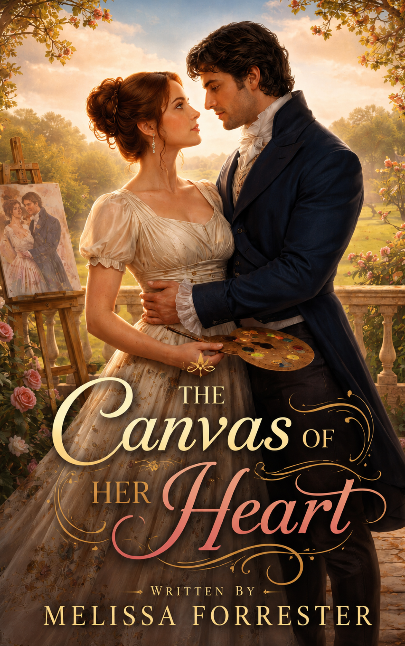 Period piece romance novel cover
