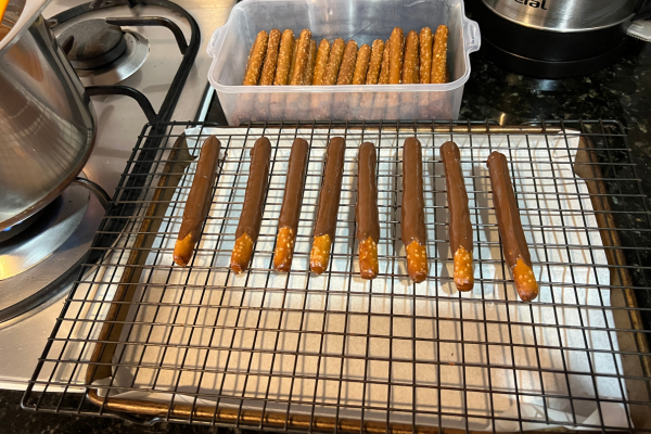 chocolate pretzel cooling rack chocolate pretzel cooling rack