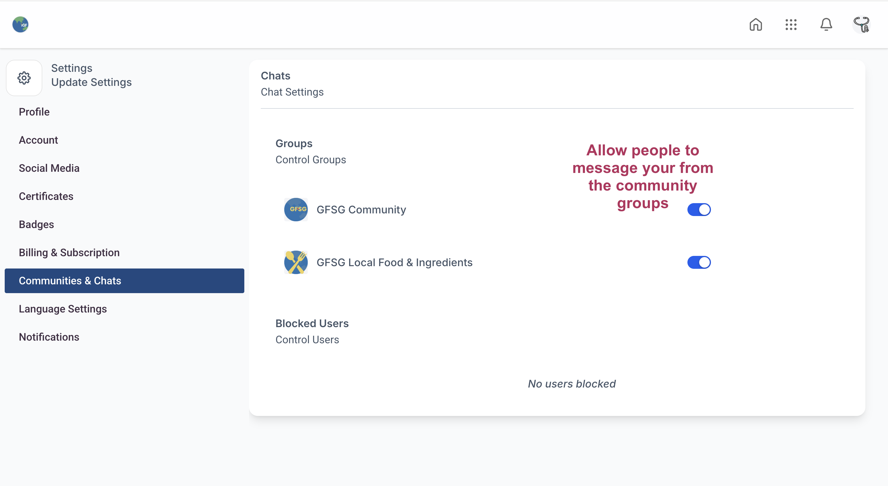 message block