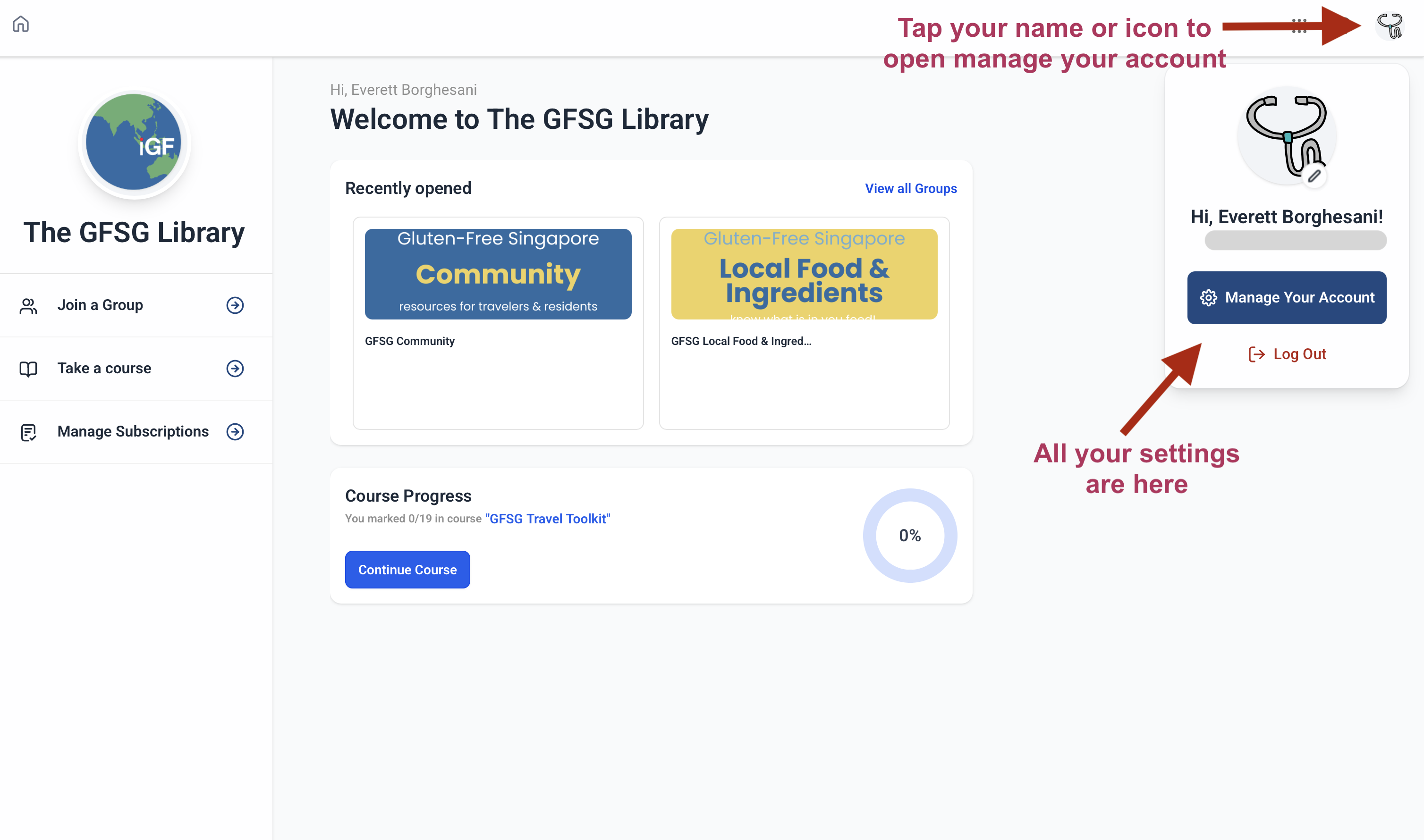 access manage account