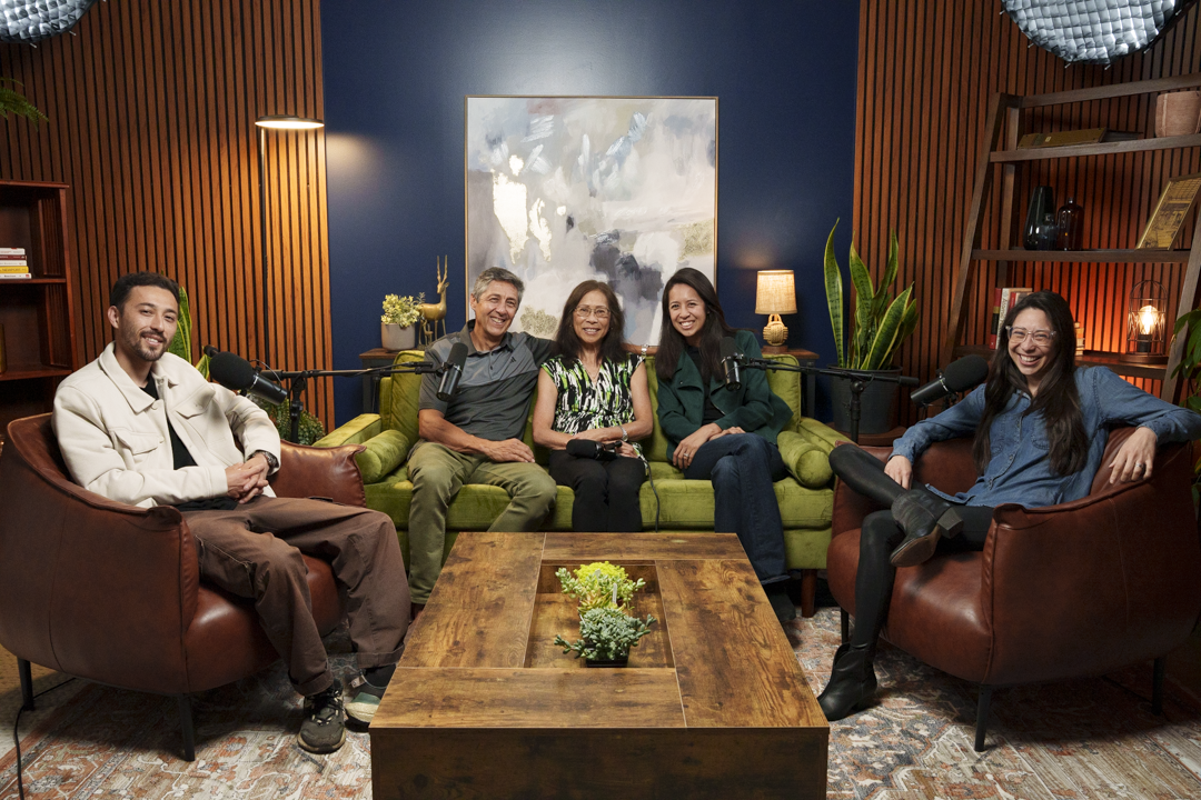 Family podcast recording
