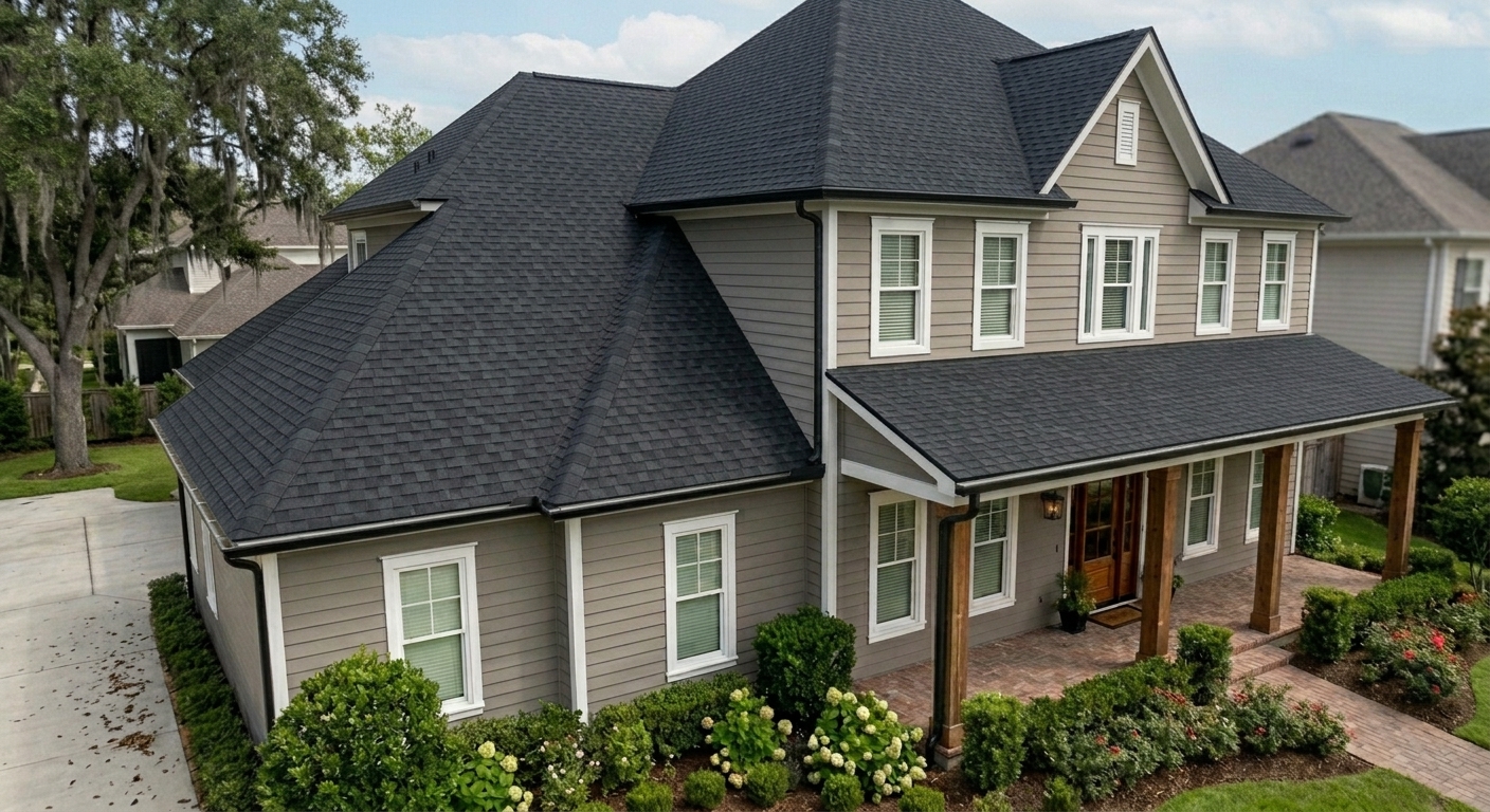 Completed roofing project