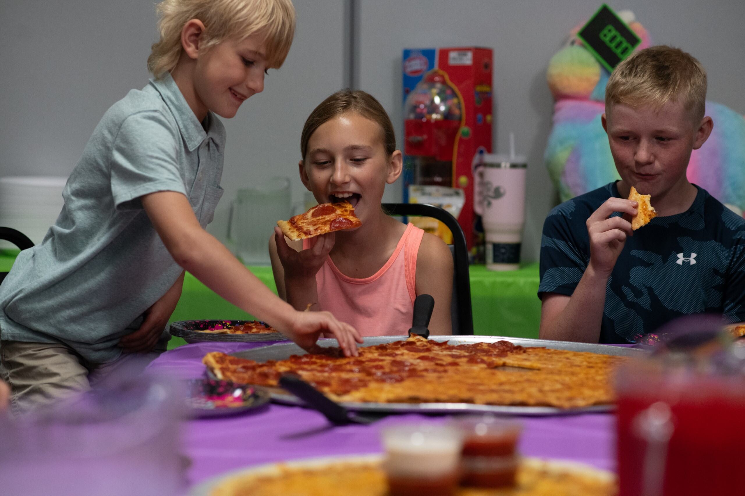 Kids Birthday Party at Action City, Gorilla Pizza Upgrade