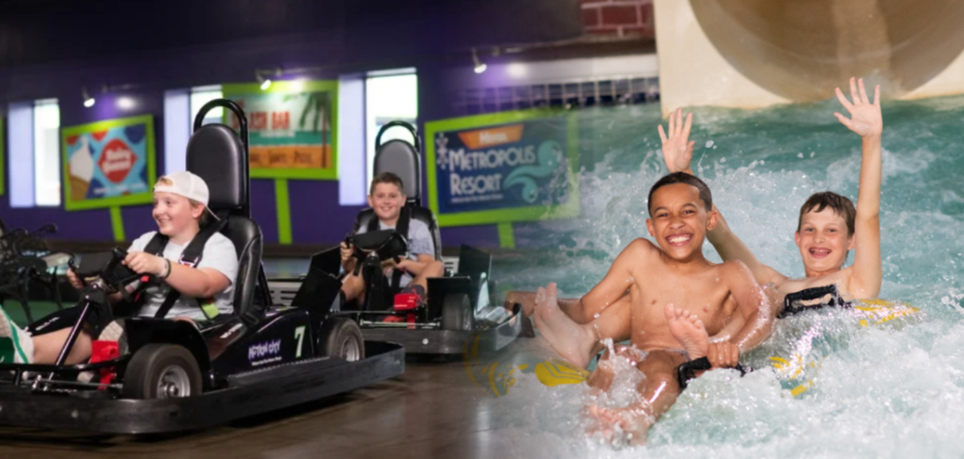 Action City Indoor Go Karts & Chaos Water Park Tube Slide