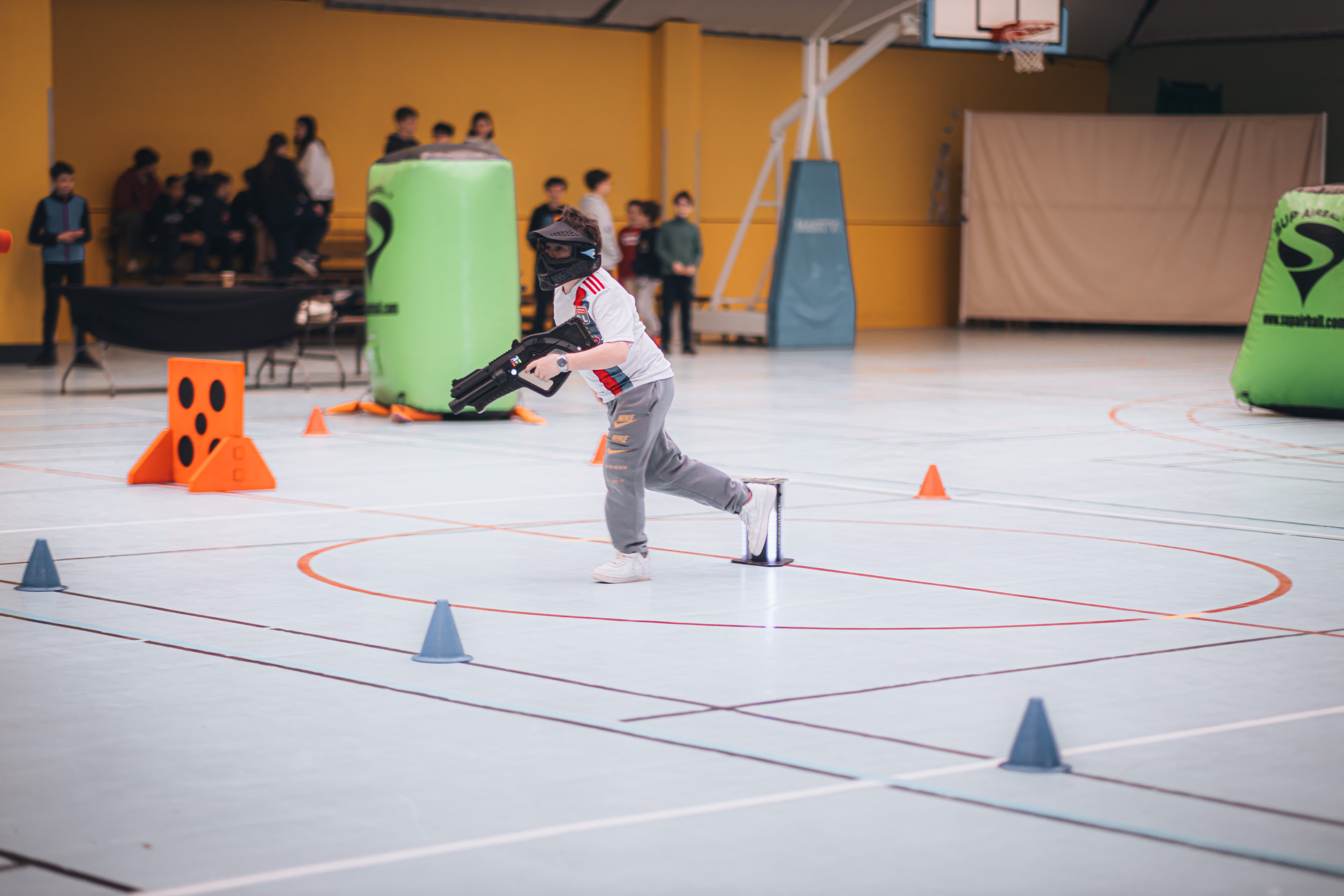 laser tag, running laser tag, running