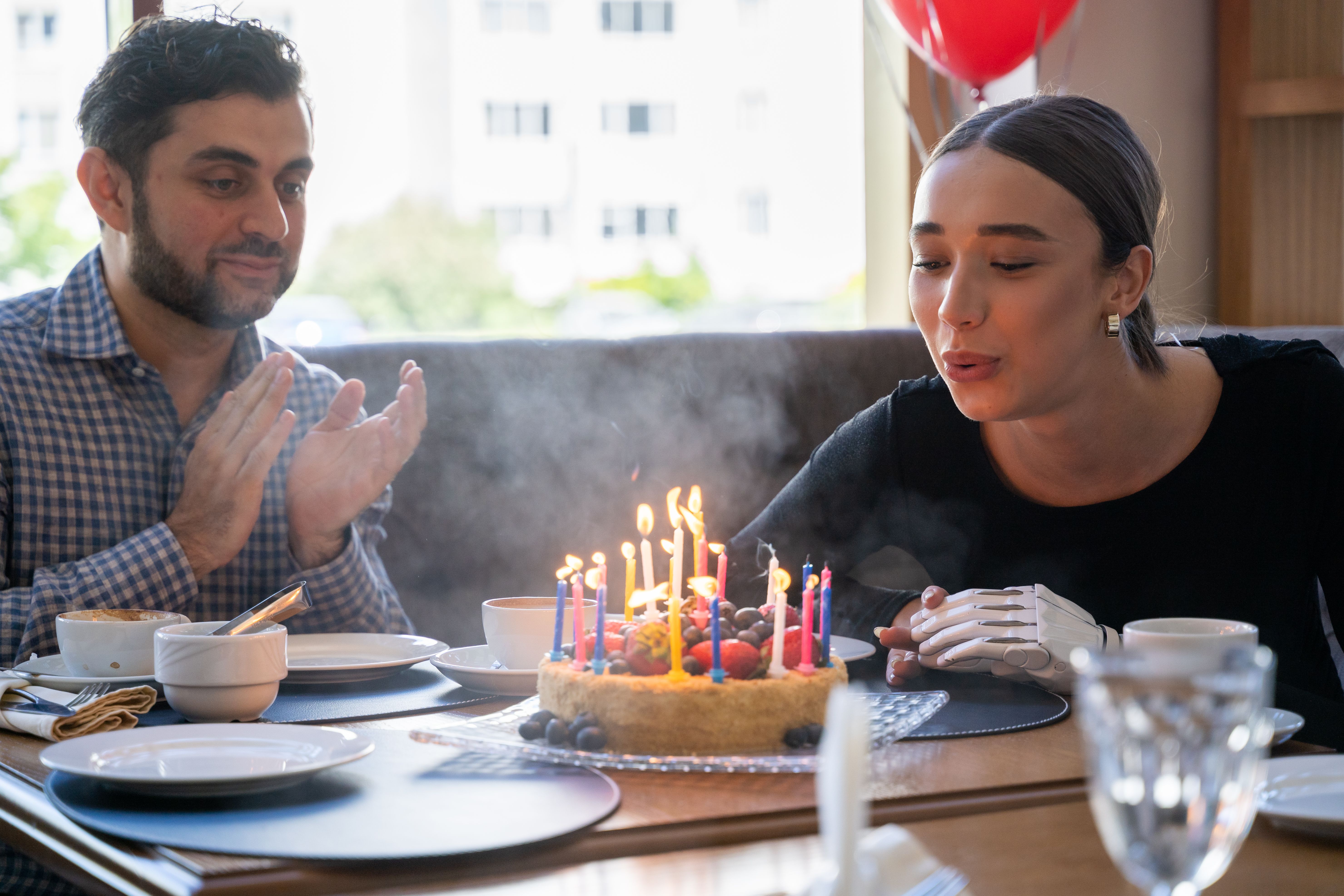 blowing out candles
