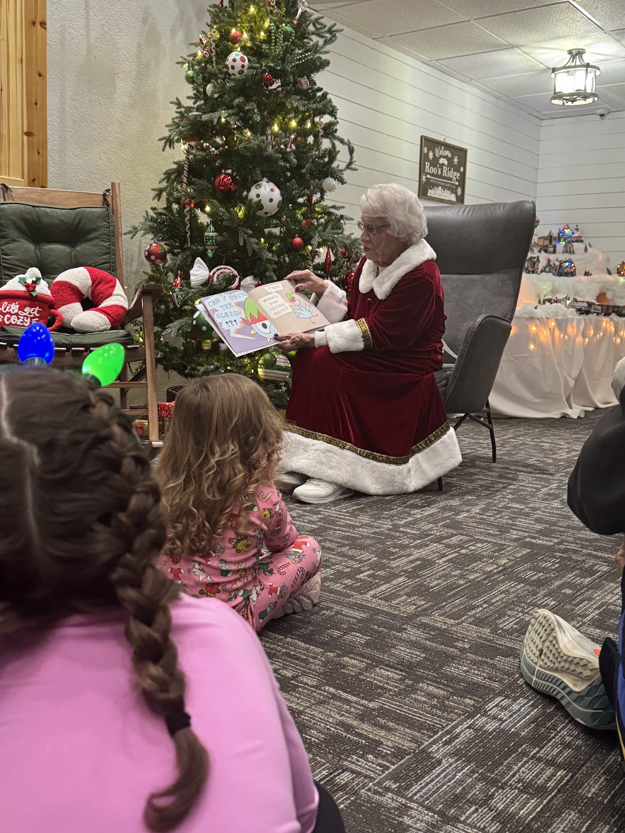 Mrs. Claus holiday activity during Christmas at Metropolis Resort in Eau Claire WI