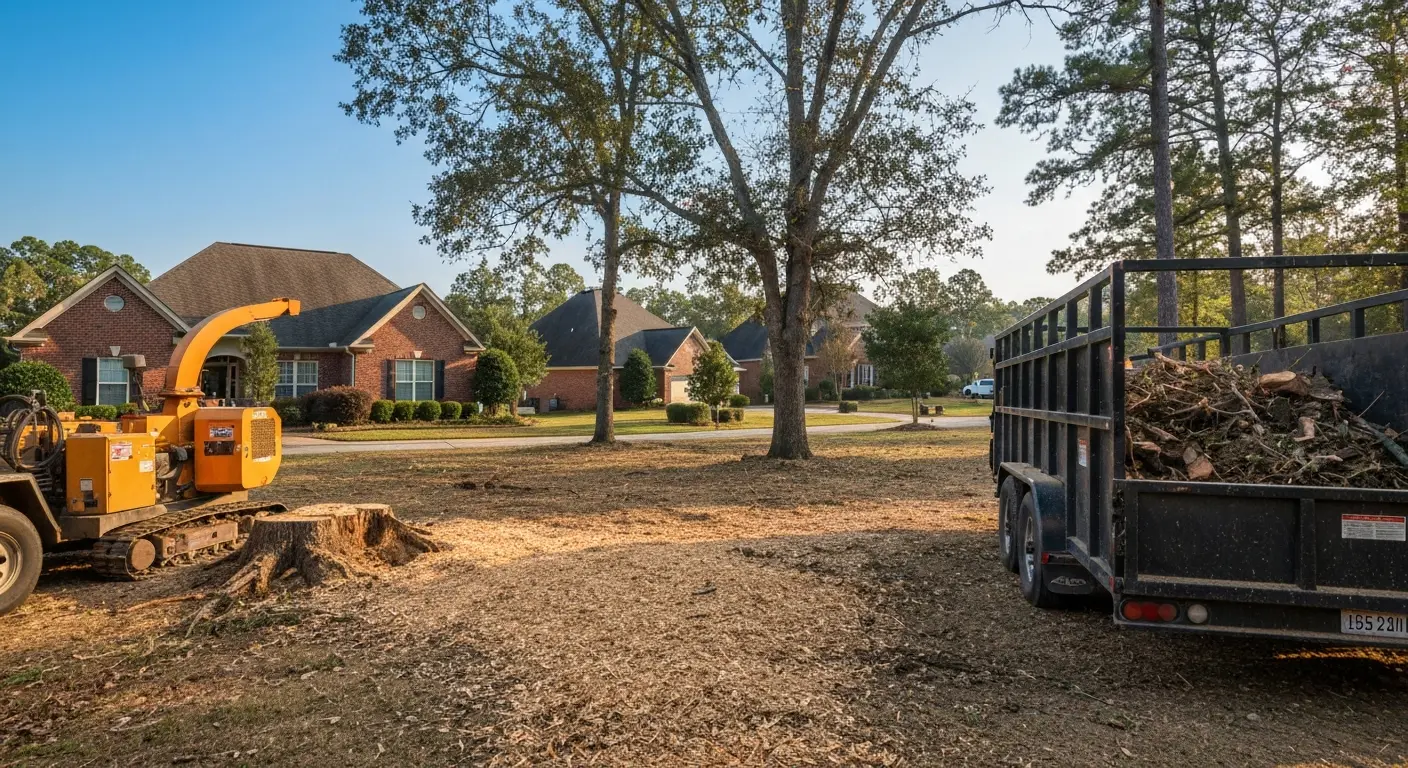 Tree removal in progress
