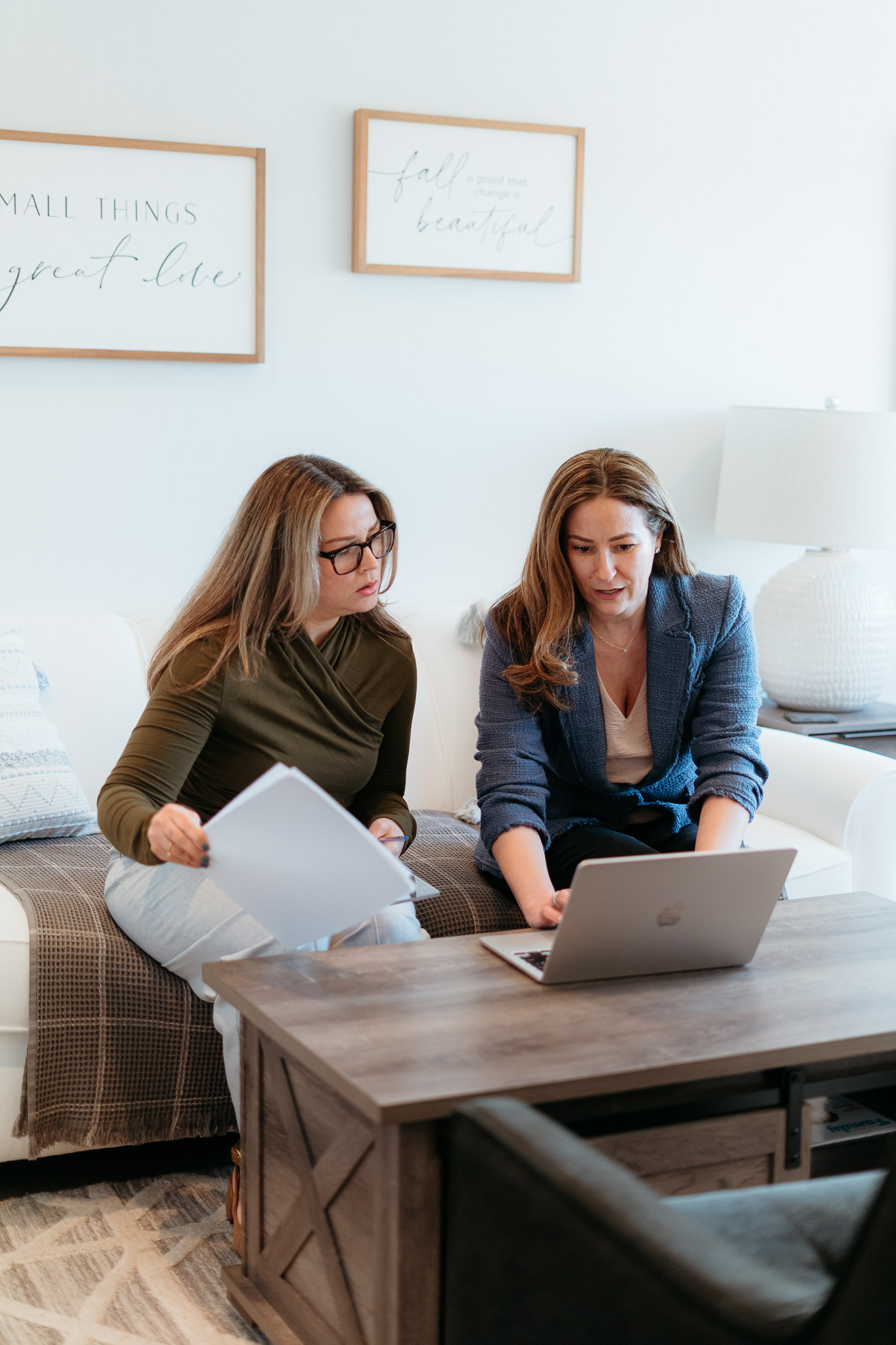 Jennifer Politis and Kara James working together
