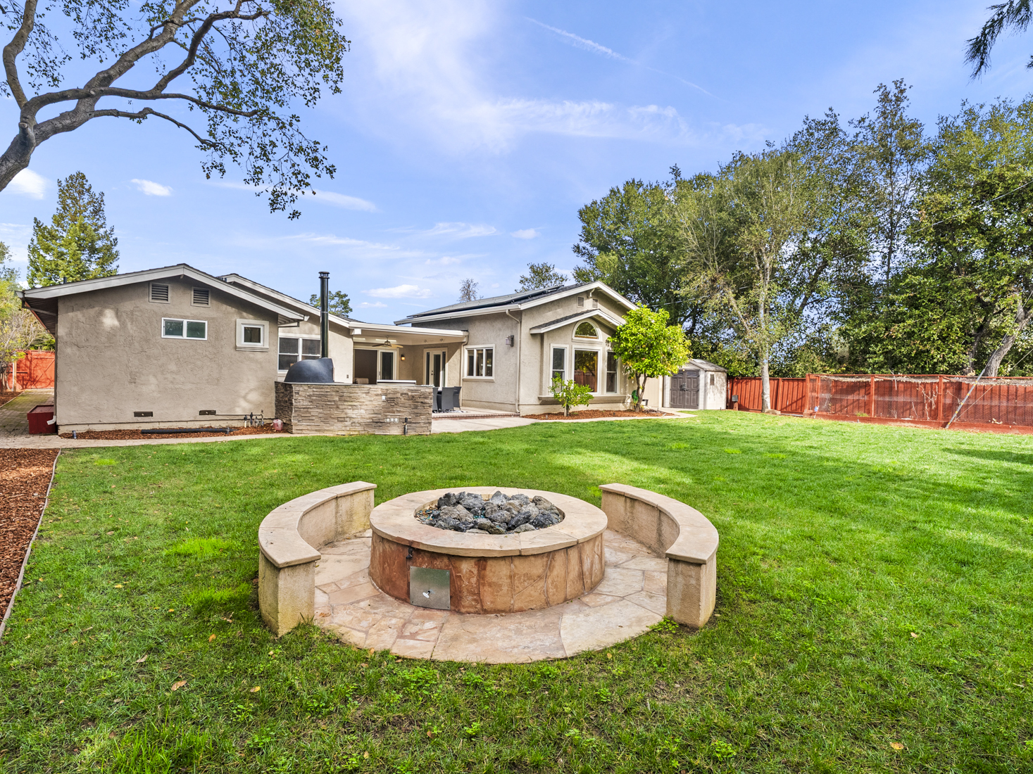 1941 Deodara Dr fire pit aerial