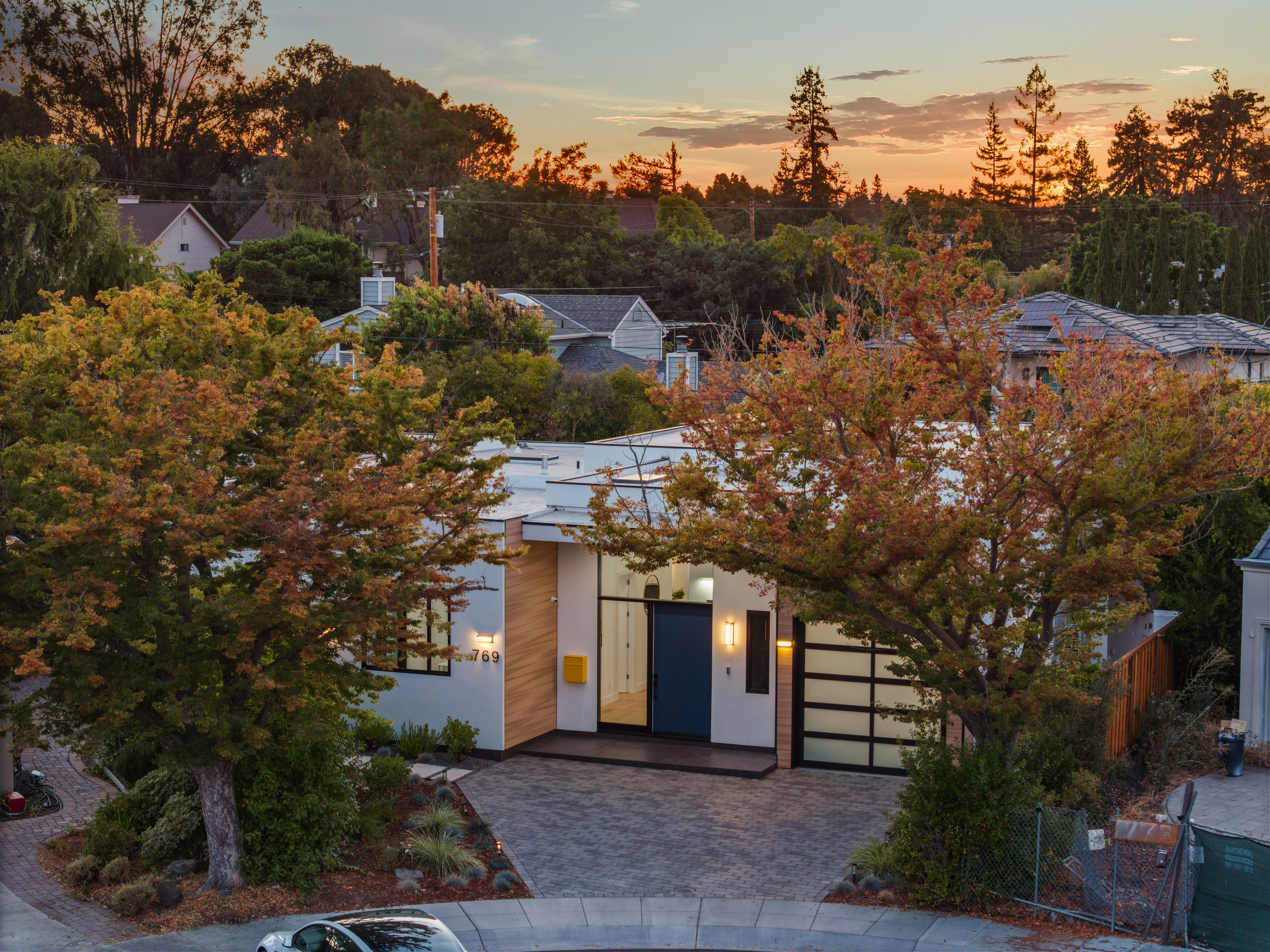 Palo Alto luxury estate aerial drone