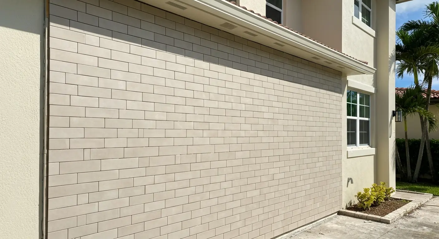 Exterior tile cladding