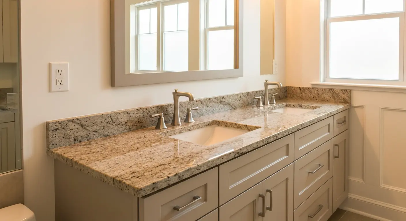 Stone bathroom vanity