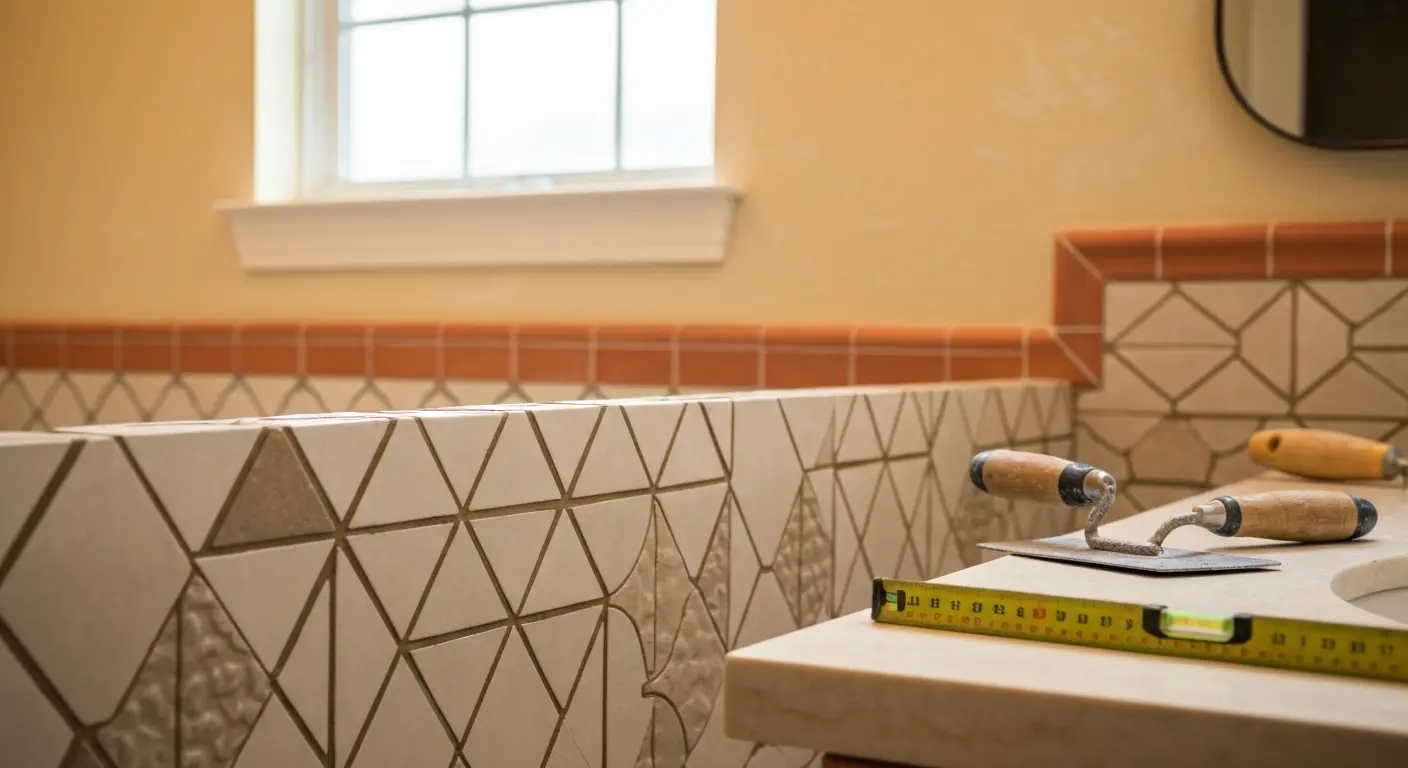 Custom tile work in Allapattah bathroom