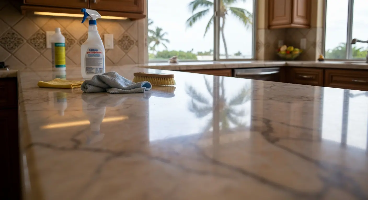 Professional countertop cleaning